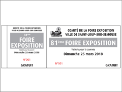 Billets d'entrée imprimés par Edimag Imprimeur Sérigraphe en Haute-Saône
